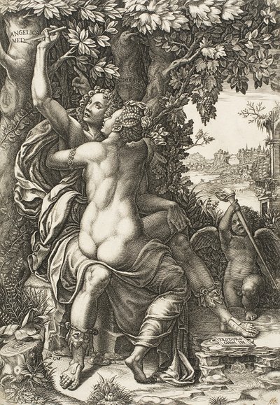 Angélica y Medoro, c.1570 de Giorgio Ghisi