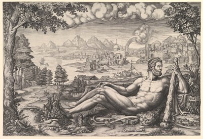 Hércules descansando de sus labores, 1567 de Giorgio Ghisi