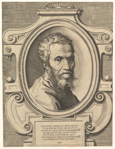 Retrato de Miguel Ángel, después de 1564 de Giorgio Ghisi