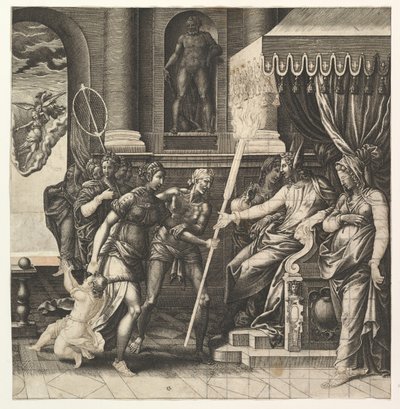 La calumnia de Apeles, 1560 de Giorgio Ghisi