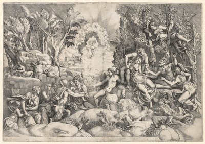 La muerte de Procris, c. 1540 de Giorgio Ghisi