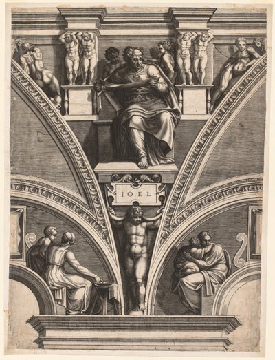 El profeta Joel, principios de 1570 de Giorgio Ghisi