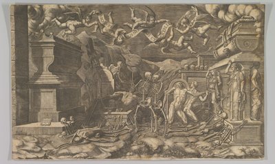La visión de Ezequiel, 1554 republicado 1595 de Giorgio Ghisi