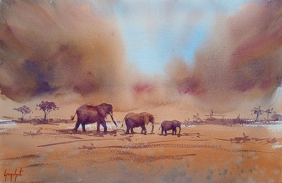 Viaje de un elefante africano de Giorgio Gosti