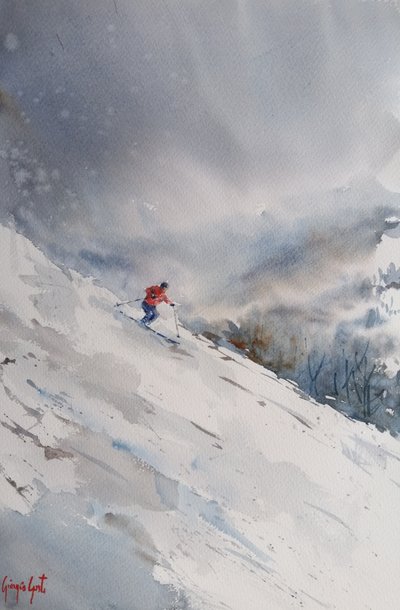 Aventura de esquí alpino de Giorgio Gosti