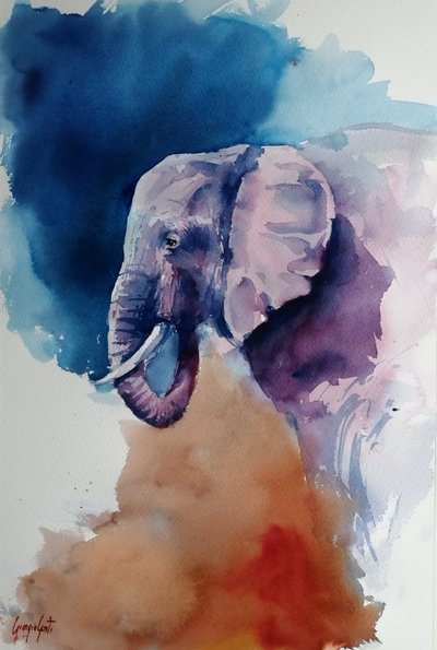 Colores abstractos de elefantes de Giorgio Gosti