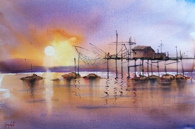 Muelle de pesca «Golden Hour» de Giorgio Gosti