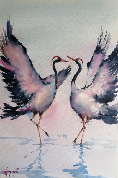 La elegante danza de la grulla de Giorgio Gosti