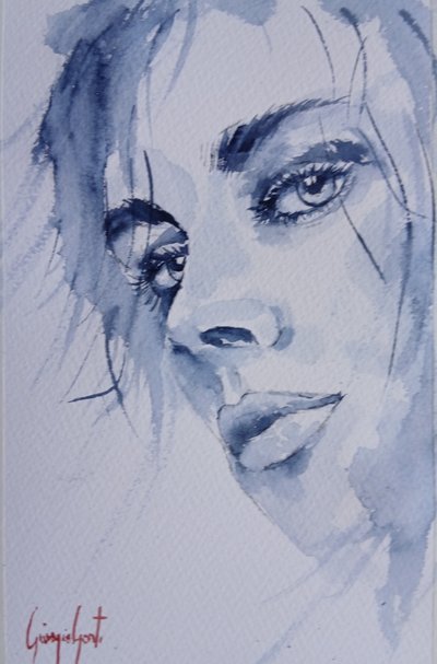 Retrato de mirada índigo de Giorgio Gosti