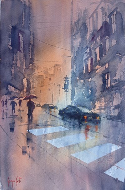 Reflejos de una ciudad lluviosa de Giorgio Gosti