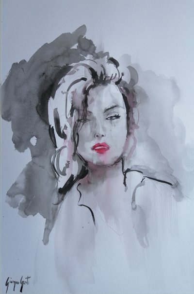 Mirada de labios rojos de Giorgio Gosti