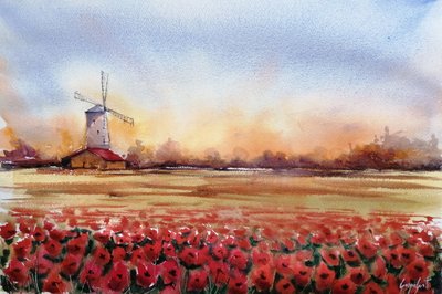 Molino de las amapolas rojas de Giorgio Gosti