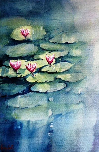 Lirios rosas serenos de Giorgio Gosti