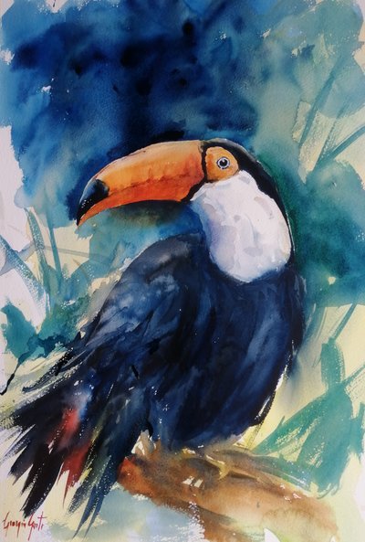 Un tucán tropical lleno de colorido de Giorgio Gosti