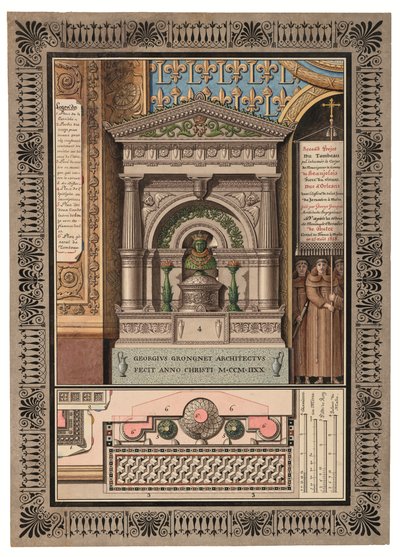 Uno de los tres proyectos para la tumba de Louis-Charles d