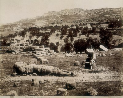 Agrigento: una vista de las ruinas del Templo de Júpiter de Giorgio Sommer