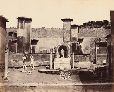 Casa de Marco Lucrecio, Pompeya, hacia 1870 (foto) de Giorgio Sommer