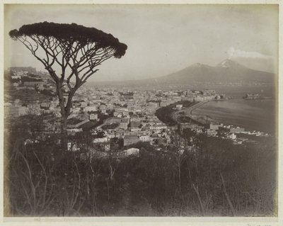 Vista de la ciudad de Nápoles, la bahía y el Vesubio de Giorgio Sommer