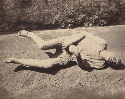 Fundición humana, Pompeya,1873 (foto) de Giorgio Sommer