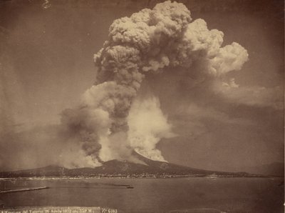 Monte Vesubio, activo, 1872 de Giorgio Sommer