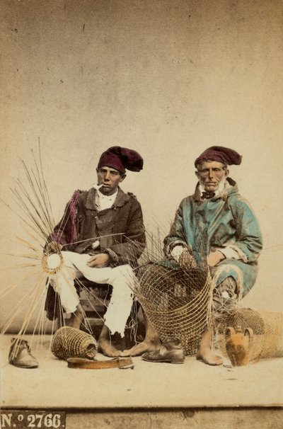 Tejedores de paja. Nápoles de Giorgio Sommer