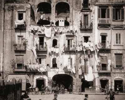Escena callejera, Nápoles, Italia de Giorgio Sommer