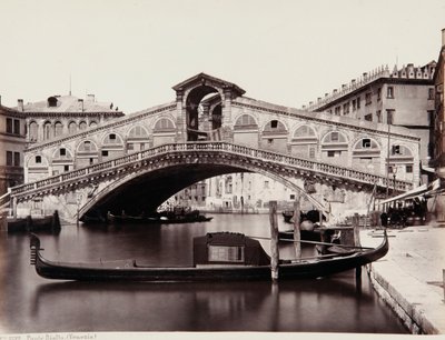 El Puente de Rialto en Venecia de Giorgio Sommer