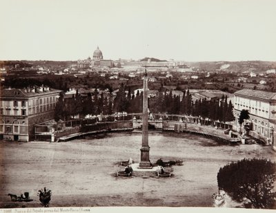 Vista de la Piazza del Popolo desde el Pincio, Roma de Giorgio Sommer