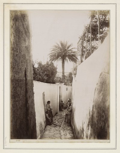 Mujeres y niños en un callejón de Capri de Giorgio Sommer