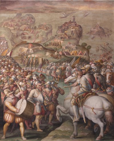 Captura de Porto Ercole, 1568-1570 de Giorgio Vasari