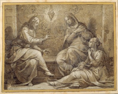 Cristo en la Casa de Marta y María de Giorgio Vasari