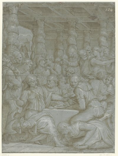 Cristo en la casa de Simón el fariseo de Giorgio Vasari