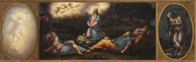 Cristo en el Monte de los Olivos con dos figuras alegóricas de Giorgio Vasari