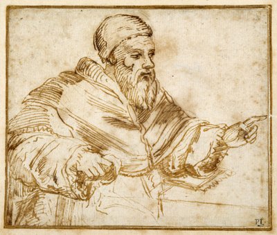 Clemente VII sentado en una mesa de Giorgio Vasari