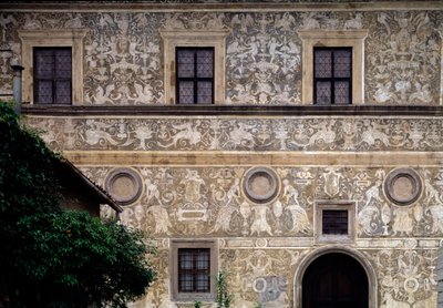 Fachada de la Pinacoteca comunal (Palazzo Vitelli alla Cannoniera) de Giorgio Vasari