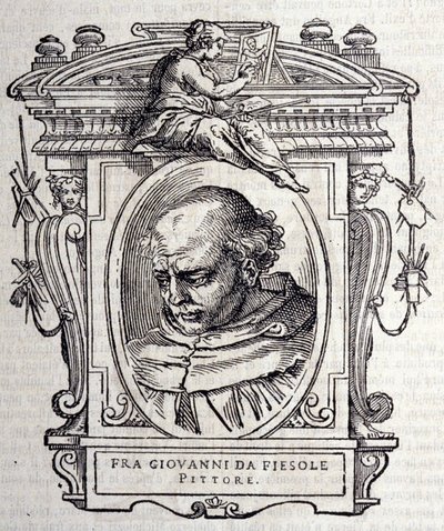 Retrato de Beato Angélico llamado Fra Angelico (Guido Di Pietro Da Mugello) 1390-1455, pintor italiano. En 