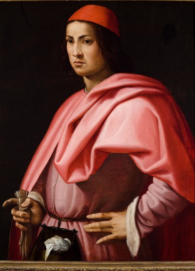 Retrato de un caballero florentino (óleo sobre tabla (óleo sobre tabla de álamo) de Giorgio Vasari