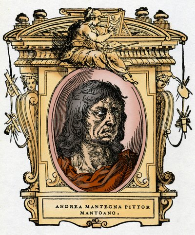 Retrato del pintor Andrea Mantegna de Giorgio Vasari