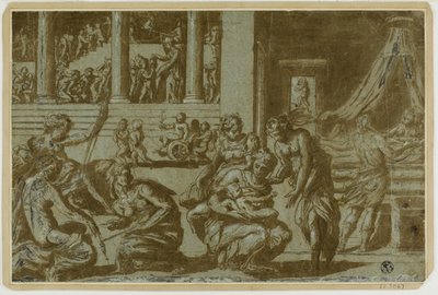 Estudio para la alegoría del nacimiento de Giorgio Vasari