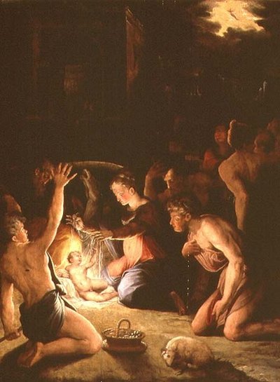 La adoración de los pastores de Giorgio Vasari