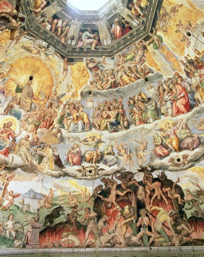 El Juicio Final, detalle de la cúpula del Duomo, 1572-79 de Giorgio Vasari
