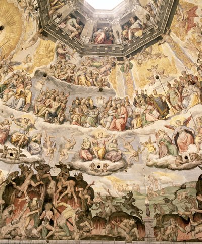 El Juicio Final, detalle de la cúpula del Duomo, 1572-79 de Giorgio Vasari