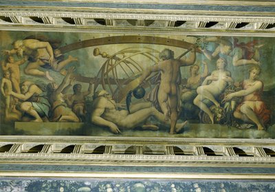 La mutilación de Urano por Saturno de Giorgio Vasari