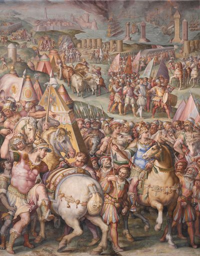 El emperador Maximiliano levanta el sitio de Livorno, 1568-1571 de Giorgio Vasari