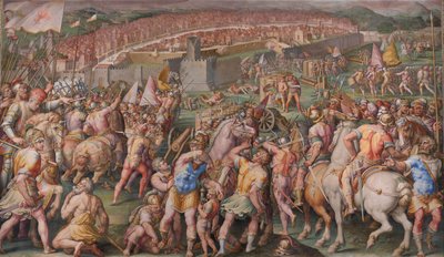 El asalto a la fortaleza de Stampace en Pisa, 1568-1571 de Giorgio Vasari