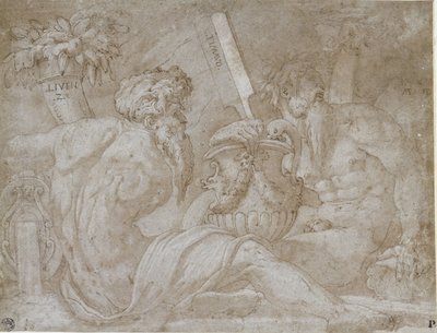Tres dioses del río de Giorgio Vasari