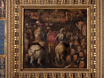 Triunfo en la guerra contra Siena de Giorgio Vasari