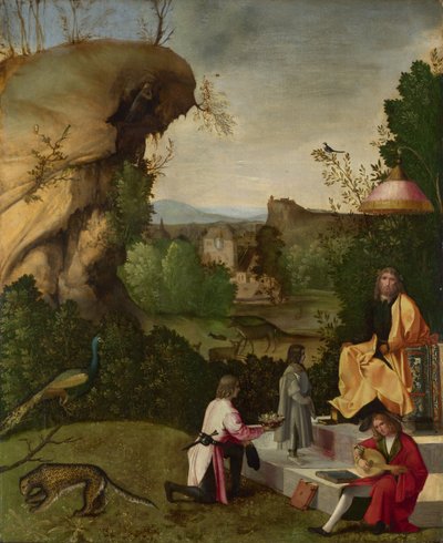 Homenaje a un poeta, principios del siglo XVI de Giorgione,