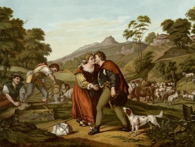 Jacob y Raquel de Giorgione da Castelfranco