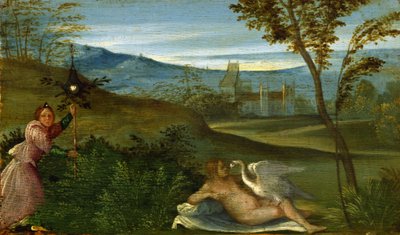 Leda y el cisne - Pintura de Giorgio da Castelfranco dit Giorgione (1477-1510), óleo sobre lienzo, hacia 1500 de Giorgione